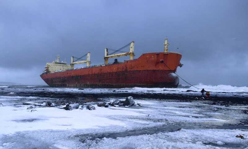 Стали известны детали повреждений китайского балкера у побережья Сахалина